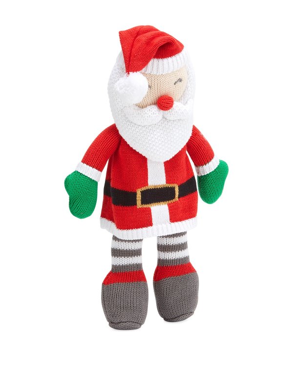 Knit Santa Plush Doll, 14"