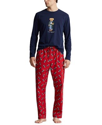 Men's Cotton Polo Bear Pajamas Set