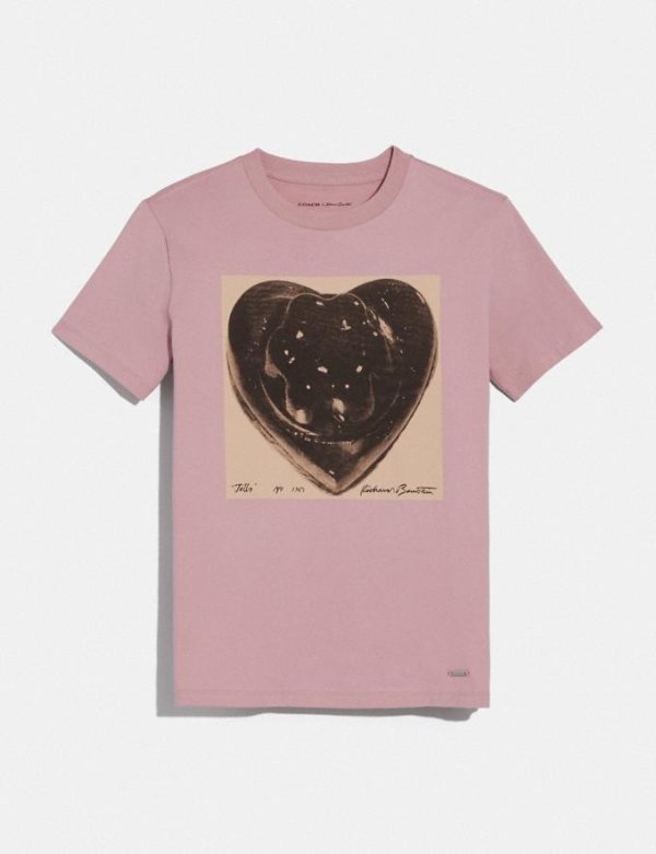 X Richard Bernstein Black Jello Heart T-Shirt