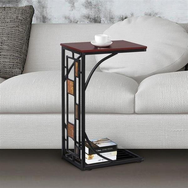 C Shaped Snack Table Sofa Couch Coffee End Table Bed Side Table Laptop Desk Modern Furniture