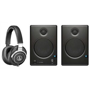 Audio-Technica ATH-M70X Closed-Back Dynamic Professional Flagship Monitor Headphones + PreSonus Ceres C4.5BT + Sennheiser CX 475