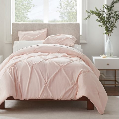 SertaSimply Clean Antimicrobial Pleated Full and Queen Duvet Set,3 Piece