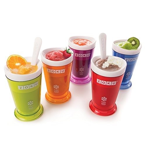 Slush and Shake Maker, Compact Make and Serve Cup with Freezer Core Creates Single-serving Smoothies, Slushies and Milkshakes in Minutes, BPA-free, Green