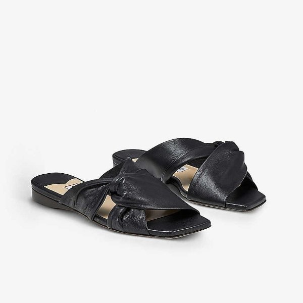 Narisa square-toe leather sandals