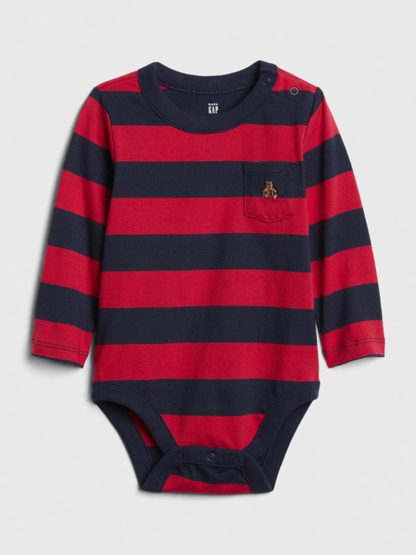 Baby Brannan Bear Stripe Bodysuit