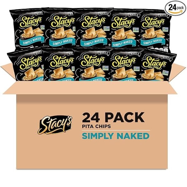 Simply Naked Pita Chips, 1.5 Ounce Bags (Pack of 24)
