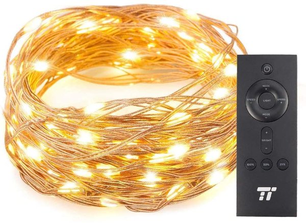 33 ft 100 LED String Lights With RF Remote Control