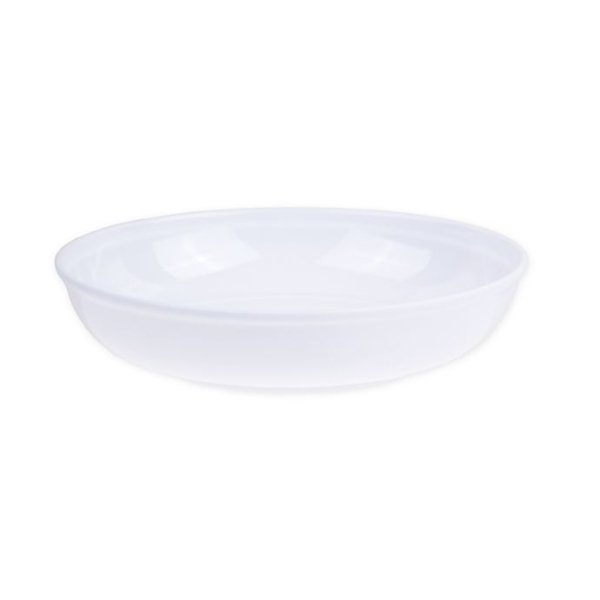 Glazed Melamine Small Bowl in White 8.8 inches