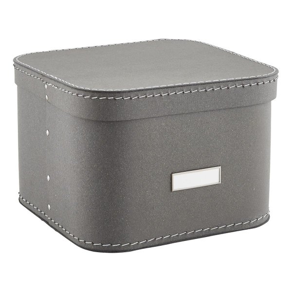 Grey Oskar Storage Box with Lid