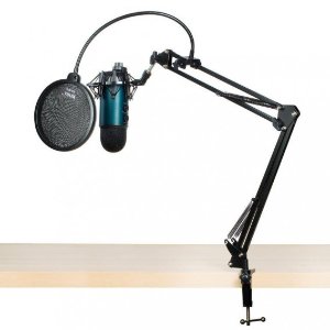 Blue Microphones Yeti Slate USB Mic with Knox Studio Arm, Shock Mount and Filter