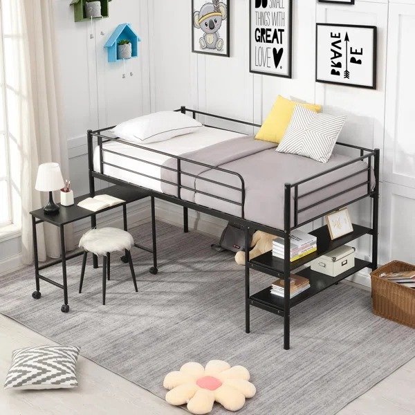 Mynatt Twin Loft Bed with Built-in-Desk by Isabelle & Max