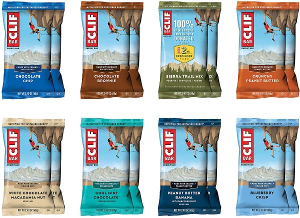 CLIF BAR - Energy Bars - Best Sellers Variety Pack - (2.4 Ounce Protein Bars, 16 Count)