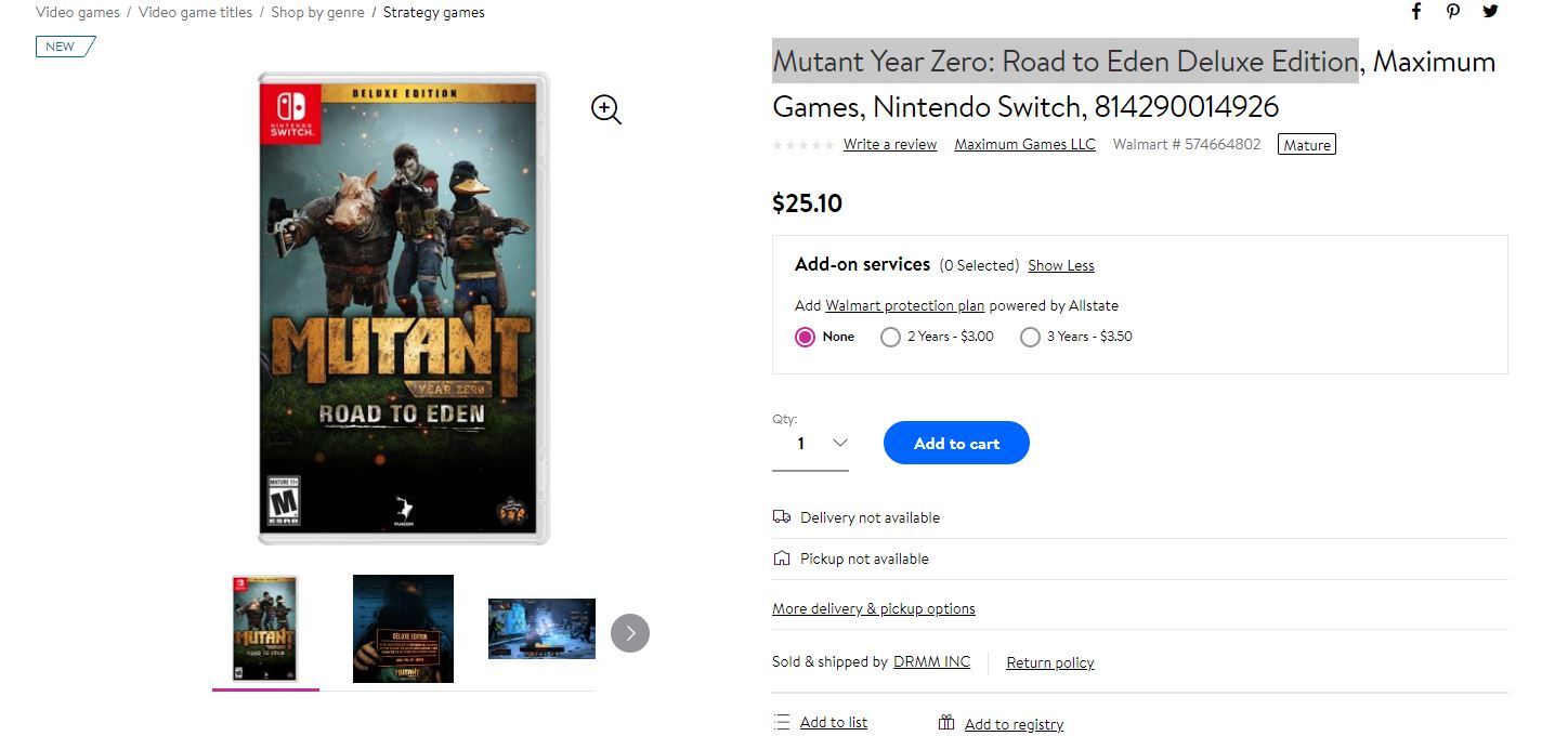 Mutant Year Zero: Road to Eden Deluxe Edition游戏