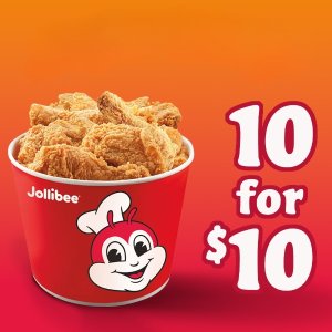 10 pcs for $10Jollibee National Fried Chicken Day Limited Time Promotion