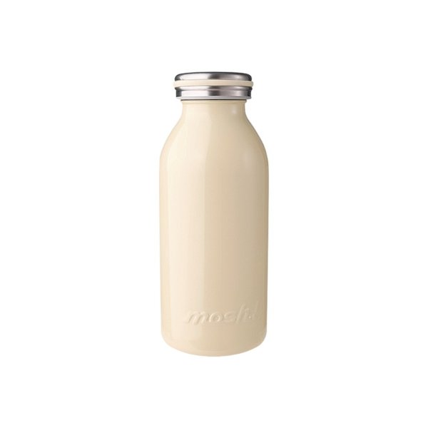日本MOSH! 保温保冷杯牛奶瓶系列 350ml 象牙色 送贴纸 DIY自由搭配 | 亚米
