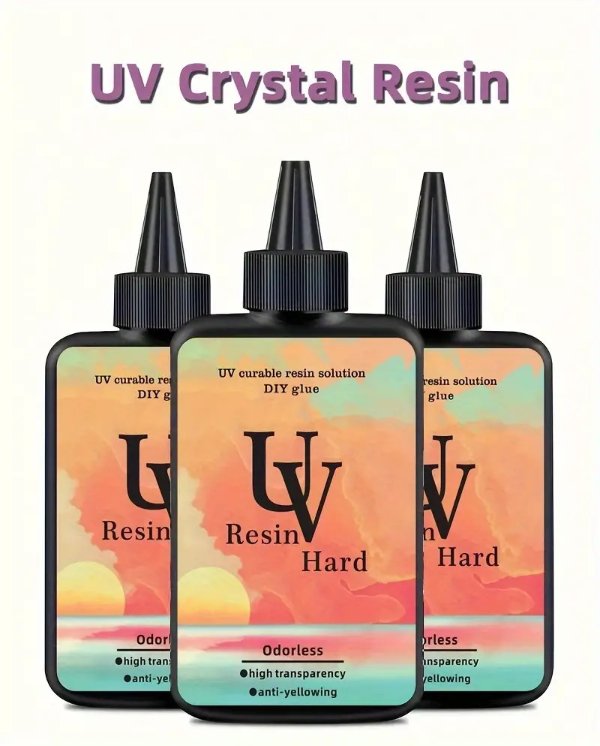 Crystal Clear Quick-Dry UV Epoxy Resin - Ideal for DIY Jewelry & Crafts, All-Season Use, No Plating Needed