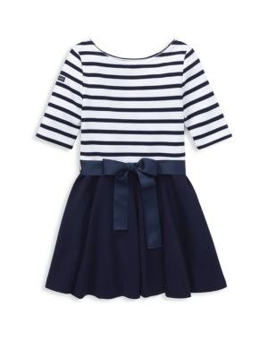 Little Girl's Stripe Fit-&-Flare Dress