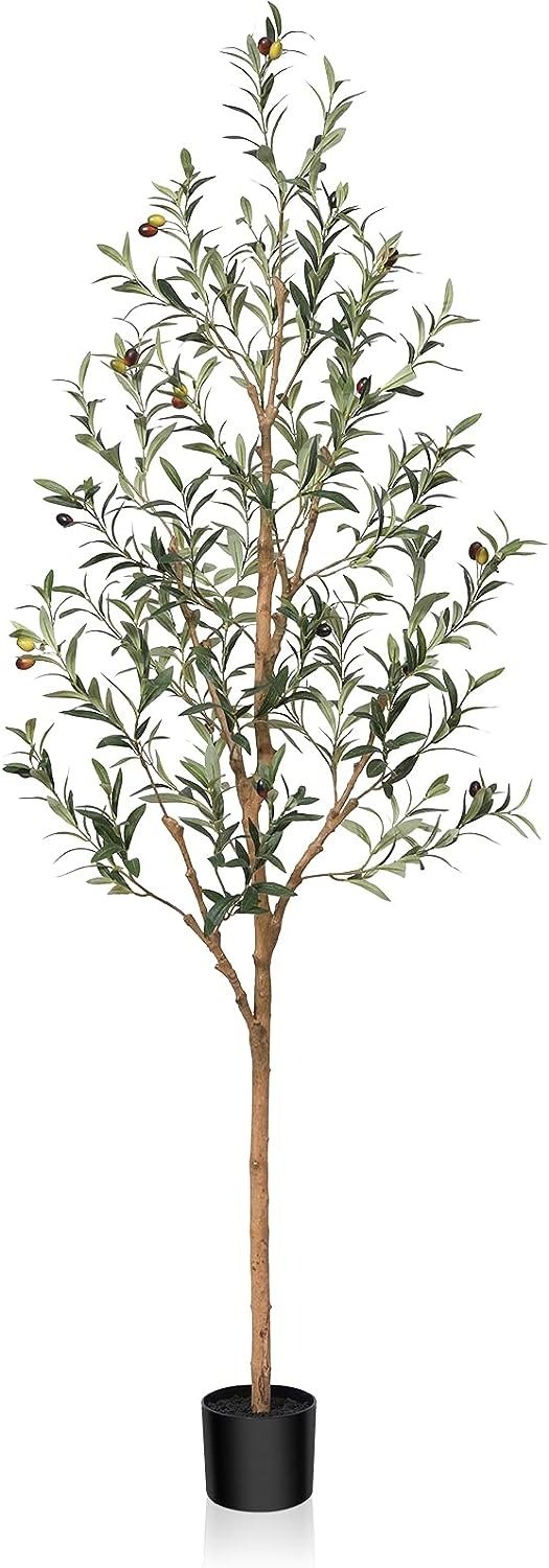 Artificial Olive Tree, 6FT Tall Fake Silk Plants