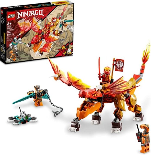 Ninjago Kai’s Fire Dragon EVO 71762 Building Toy Set for Kids, Boys, and Girls Ages 6+ (204 Pieces)