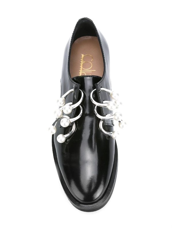 pearl embellished formal shoes