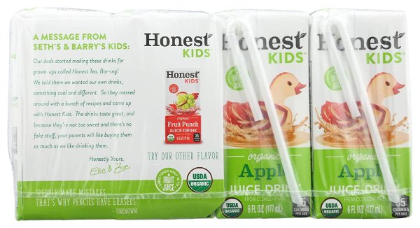 Honest Kids, Apple Juice Drink, 6 Fl Oz (Pack of 8)
