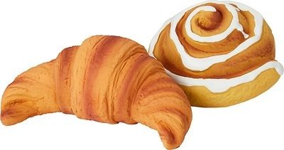 Cinnamon Roll and Croissant Latex Dog Toy, 2-Pack - Chewy.com