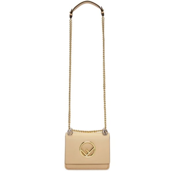 - Beige Small 'F is' 'Kan I' Chain Bag