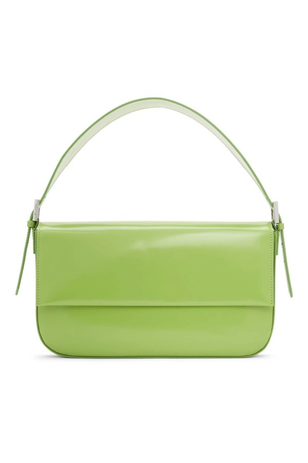 Green Patent Manu Shoulder Bag