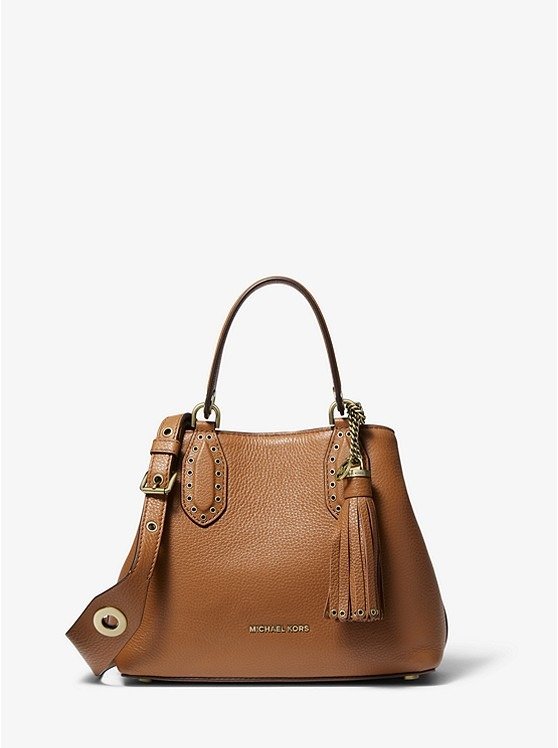 Brooklyn Small Pebbled Leather Satchel