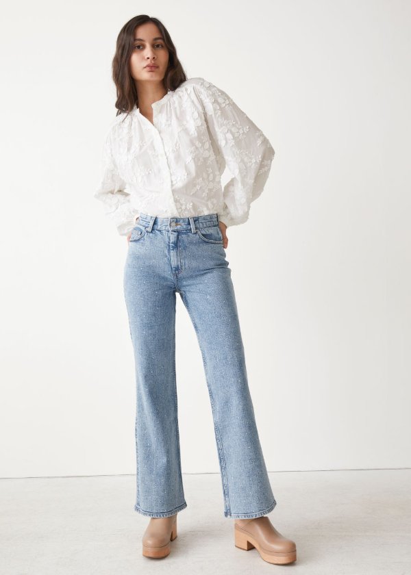 Flared Stud Jeans