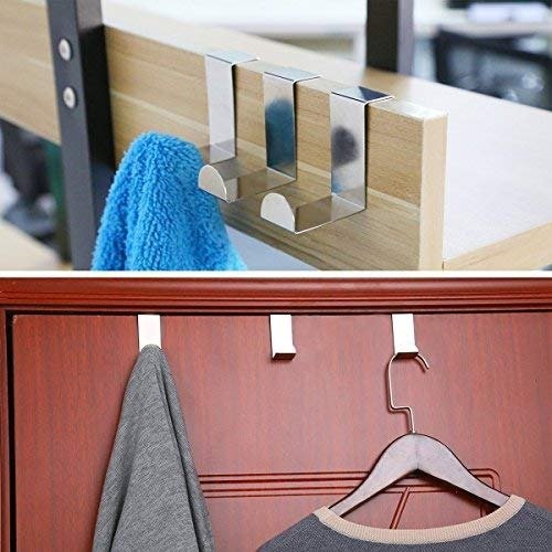 10 Pack Over The Door Hooks Z Shaped Hanging Hooks for Kitchen, Bathroom, Bedroom and Office