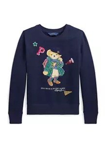 Girls 7-16 Polo Bear Fleece Sweatshirt
