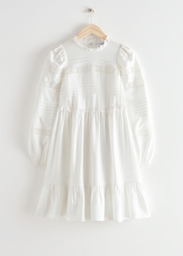Tiered Mini Lace Dress
