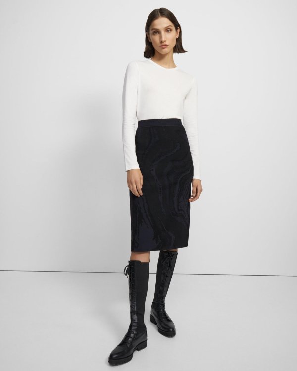 Skirt in Galaxy Stretch Knit