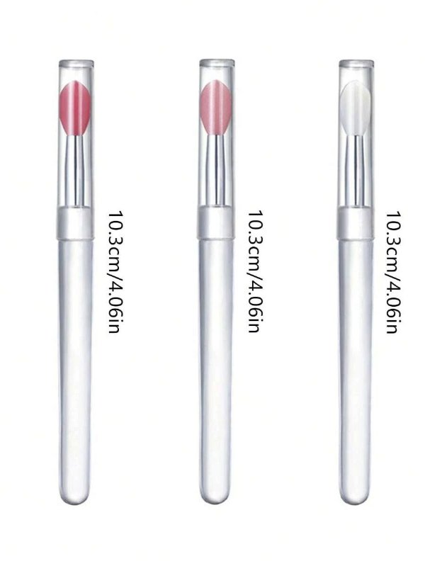 3pcs Silicone Lip Brush Set
