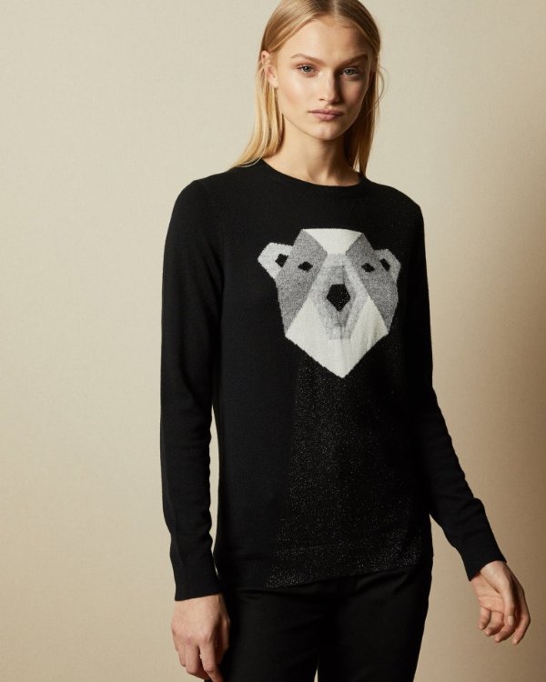 PERIIEY Cashmere blend polar bear sweater