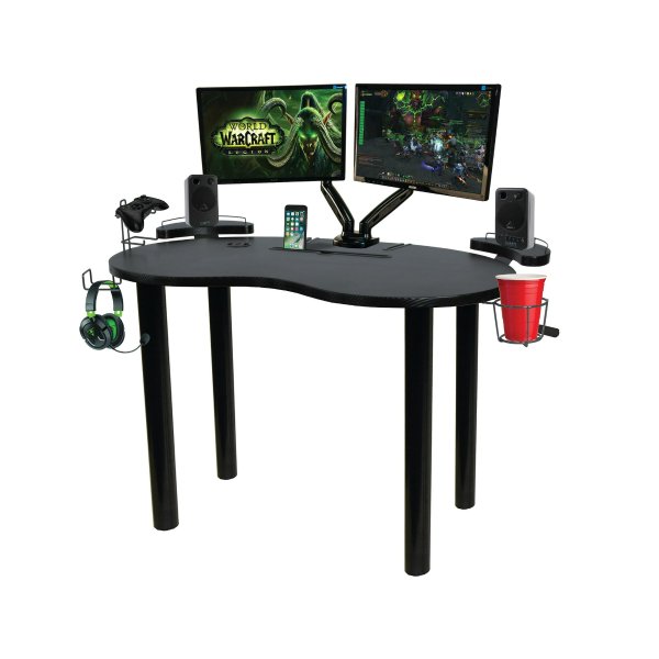 Atlantic Eclipse Space-Saving Gaming Desk with Storage