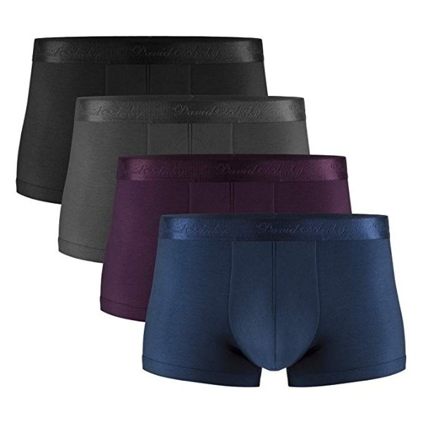 Men's 4 Pack Underwear Micro Modal Ultra Soft Trunks
