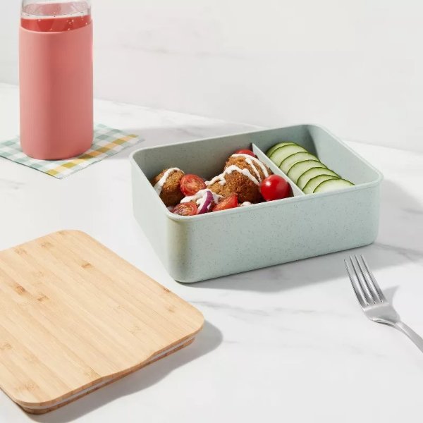 Bento Box with Bamboo Lid Wise Green - Threshold&#8482;