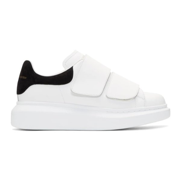 - White Oversized Strap Sneakers