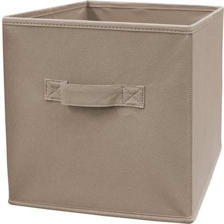 Mainstays Fabric Collapsible Brown Stone Storage Bin