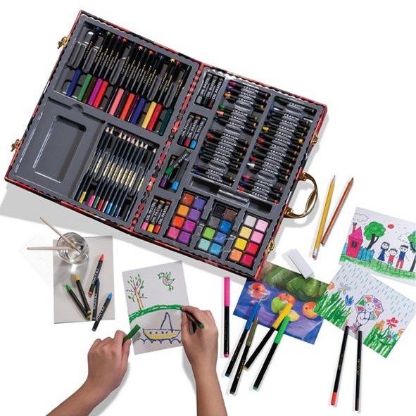Kids Art Studio Portable with Chipboard Case 127pc