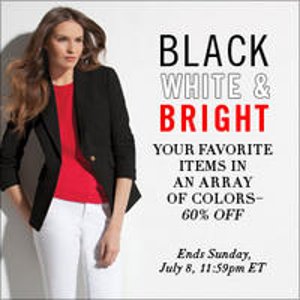 60% Off Your Favorite Items in Black, White & Bright at Jones New York
