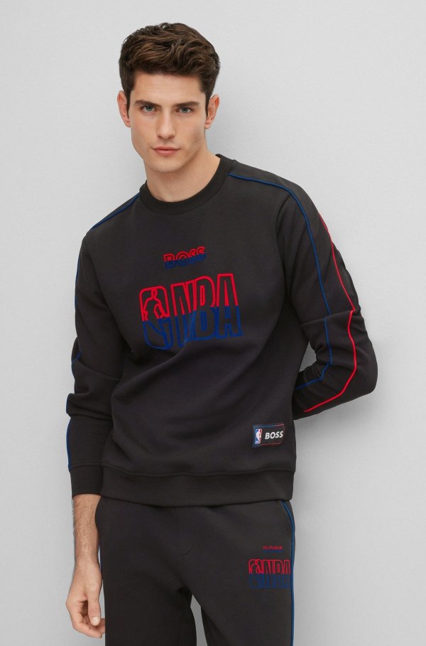 Cotton-blend regular-fit sweatshirt with collaborative branding