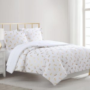 Mainstays Pineapple Print on Dots Comforter Set