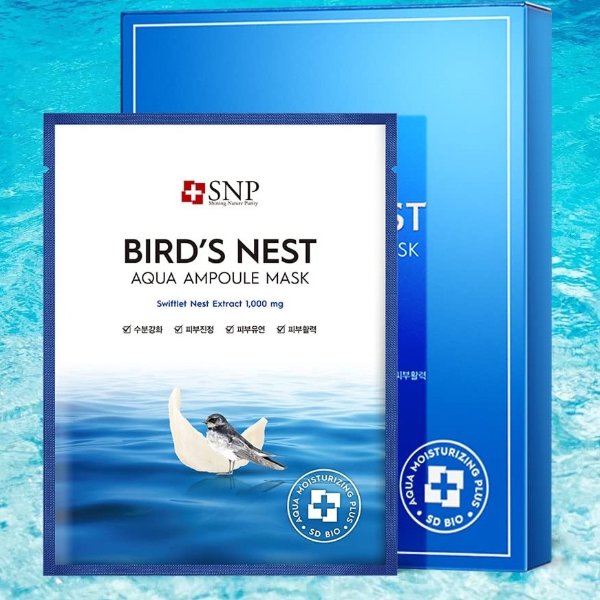 - Bird's Nest Ampoule Moisturizing Korean Face Sheet Mask - 11 Sheet Pack - Best Gift Idea for Mom, Girlfriend, Wife, Her