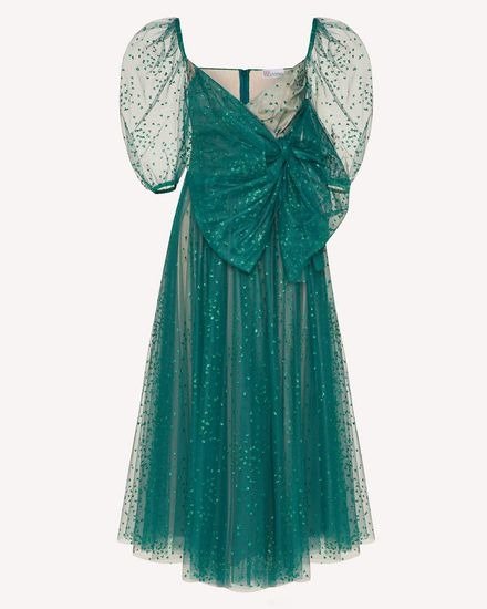 REDValentino Glitter Heart Tulle Special Dress - Long And Midi Dresses for Women | REDValentino E-Store