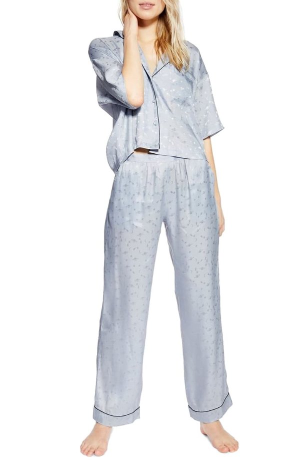 Space Jacquard Pajama Pants