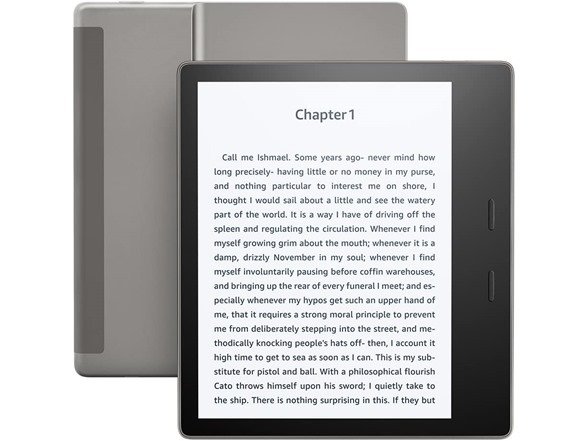 Kindle Oasis E-reader (Previous Generation - 9th) 7" High-Resolution Display (300 ppi), Waterproof, Built-In Audible, 8 GB, WiFi Only, Graphite - Includes Special Offers