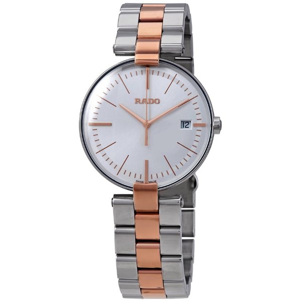 Coupole Minute Markers Silver Dial Two-tone Watch
